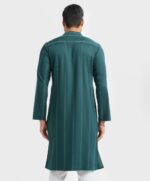 Green Jacquard Slim Fitted Panjabi - Image 4